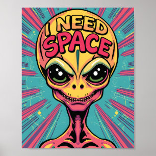 Póster Necesito un alienígena espacial