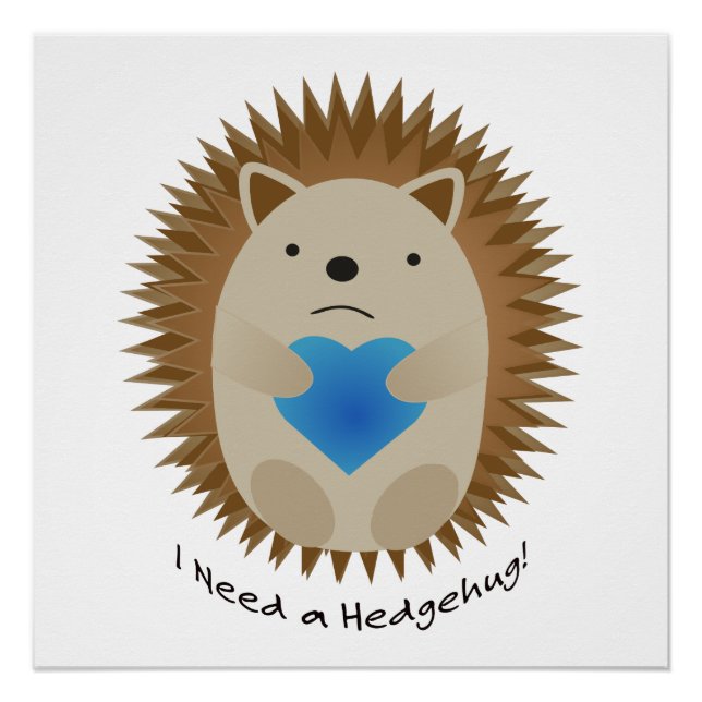 Póster Necesito un Hedgehog (Anverso)