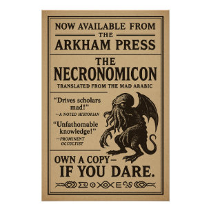 Póster Necronomicon - Ahora disponible en Arkham Press