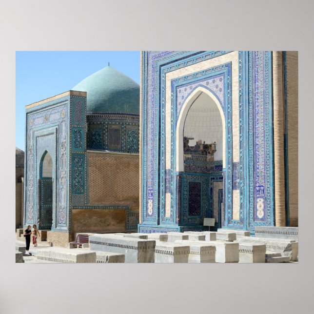 Póster Necrópolis de Shah-i-Zinda en Samarcanda (Frente)