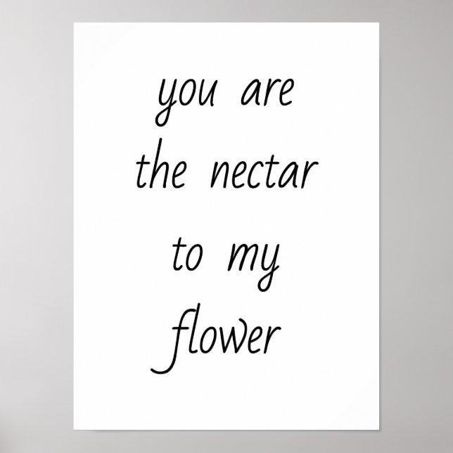 Póster Néctar A Mi Poster De Flores (Frente)