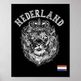 Póster Nederland Reto Países Bajos León Holanda Hombres H