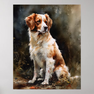 Póster Nederlandse Kooikerhondje Dog Art Print Poster