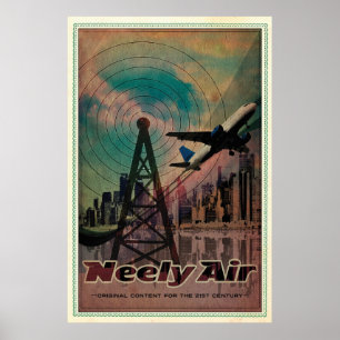 Póster Neely poster del logotipo del aire, GRANDE