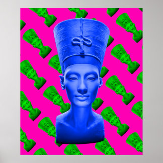 Póster Nefertiti Blue Poster