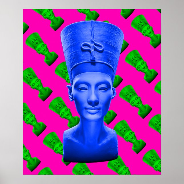 Póster Nefertiti Blue Poster (Frente)