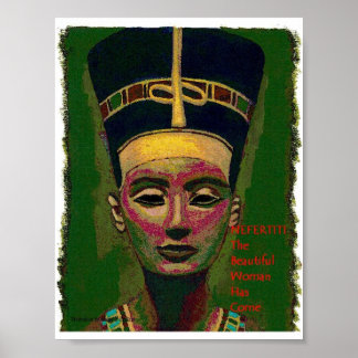 Póster Nefertiti.ha venido la hermosa mujer