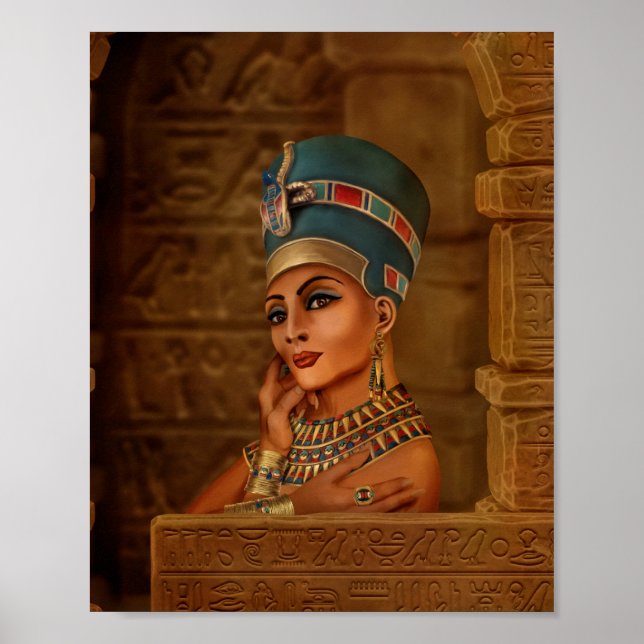 Póster Nefertiti - Neferneferuaten la Reina Egipcia (Frente)