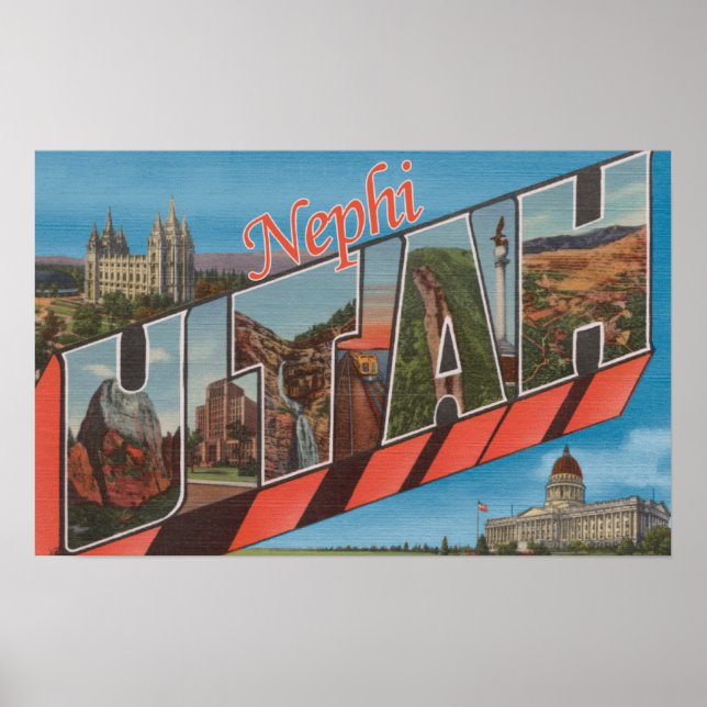 Póster Nefi, UtahEscenas de letras grandesNefi, UT (Frente)