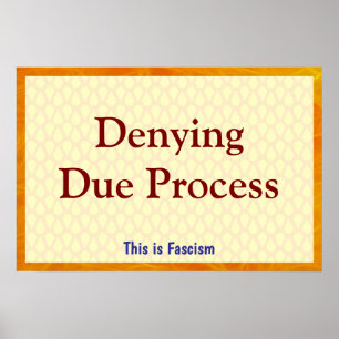 Póster Negar el debido proceso