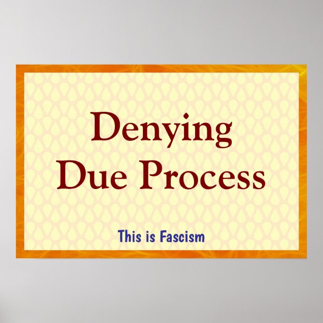 Póster Negar el debido proceso (Frente)