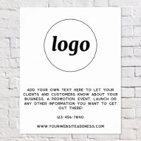 Negocio de promoción de texto con logotipo