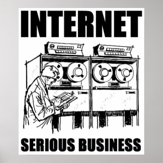 Póster Negocio serio de Internet