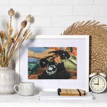 Negocio vintage, teléfono antiguo con marcación ro