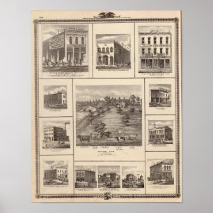 Póster Negocios en la ciudad de Charles, Davenport