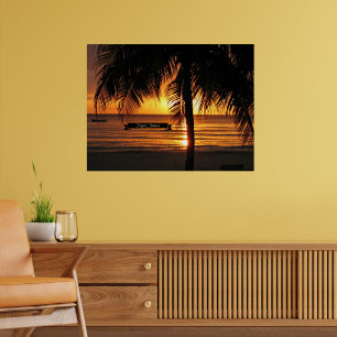 Póster Negril, atardecer de Jamaica