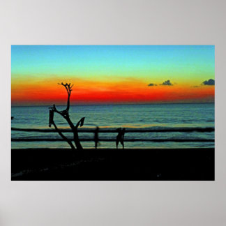 Póster Negril Beach Sunset