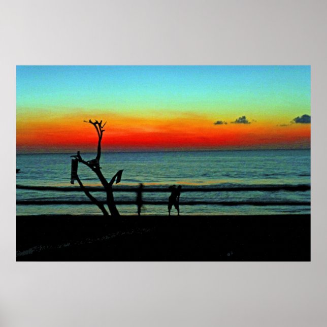Póster Negril Beach Sunset (Frente)