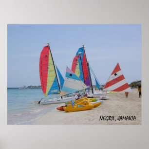 Póster Negril, Jamaica Beach Poster