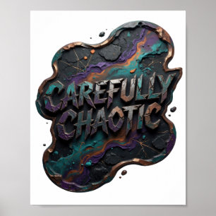 Póster Negrita Morado CUIDADOSAMENTE CAÓTICO