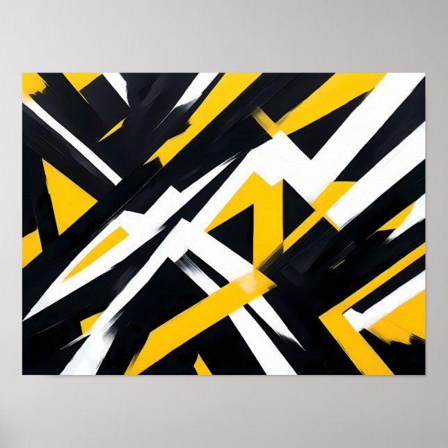 Póster Negrita Resumen - Sorprendente fondo negro (Frente)