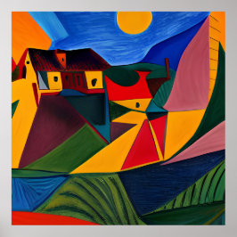 Póster Negrita Sunset Picasso