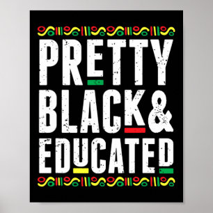 Póster Negro Bonito Y Educado Negro Afroamericano L