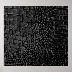 Póster Negro brillante: Elegancia de textura de cuero