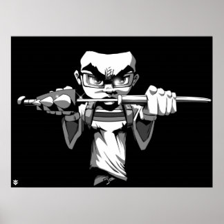 Póster Negro de espada de Logik