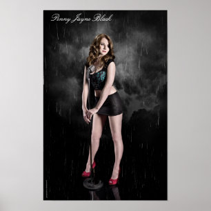 Póster Negro de Jayne del penique - poster