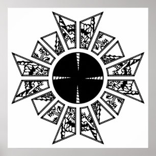 Póster Negro de la estrella del Lament