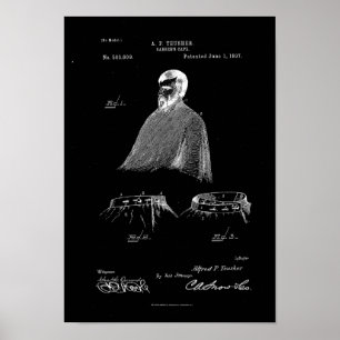 Póster Negro del poster de la patente de la antigüedad