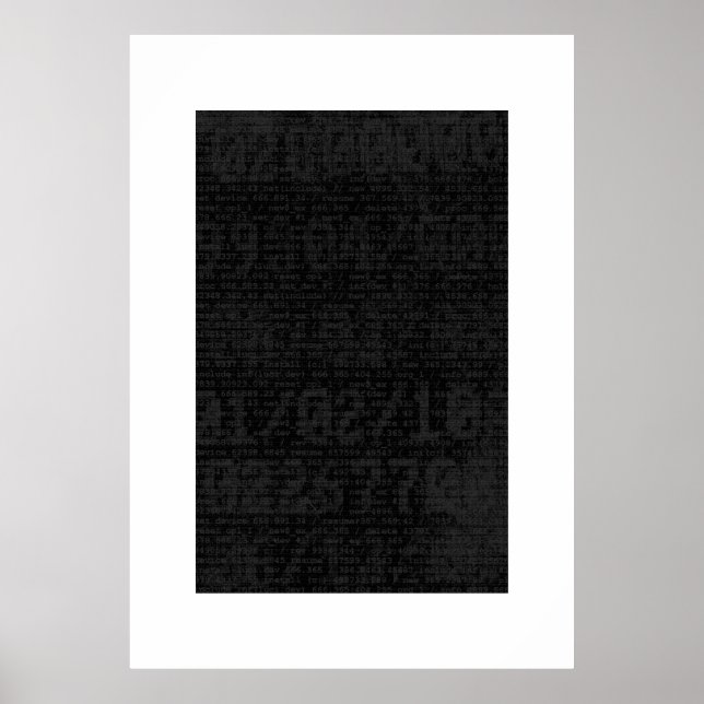 Póster Negro digital (Frente)