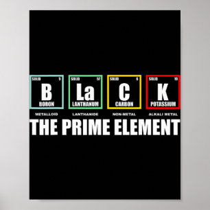 Póster Negro El Elemento Primo, Mes de la Historia Negra