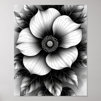 Póster Negro elegante, papel Poster de valor (mate)