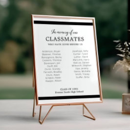 Póster Negro En Memoria De La Reunión De Nuestros Compañe