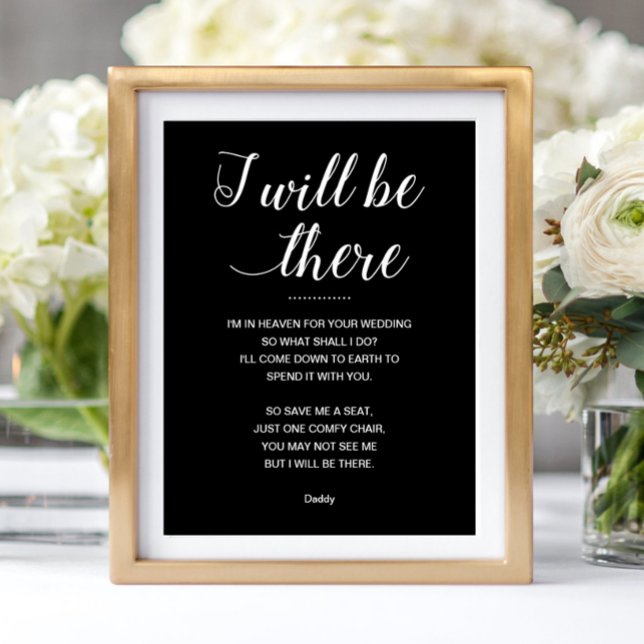 Póster Negro Estaré Ahí Salven A Un Boda De Asiento (Subido por el creador)