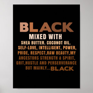Póster Negro Mezclado Con Manteca De Karité Mes De La His