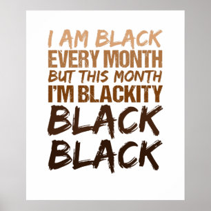 Póster Negro negro cada mes historia negra africana