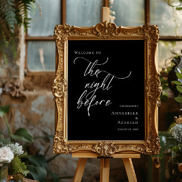 Póster Negro y blanco La noche antes del ensayo bienvenid