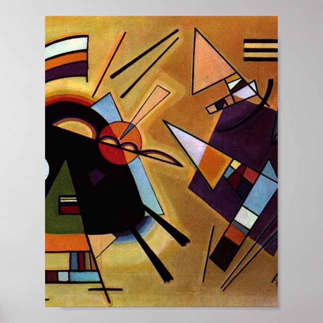 Póster Negro y morado por Vassily Kandinsky (Frente)