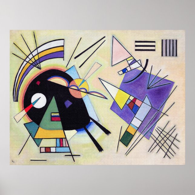 Póster Negro y violeta - Kandinsky (Frente)