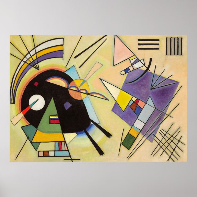 Póster Negro y violeta por Wassily Kandinsky (Frente)