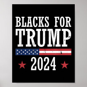 Póster Negros Para Las Elecciones Presidenciales De Trump