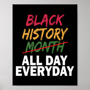Póster Negrura Negra Cada Mes Historia Negra Bhm Afric