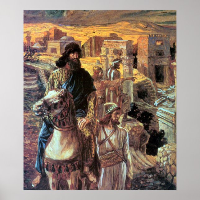 Póster Nehemiah sees the rubble in Jerusalem by Tissot (Frente)