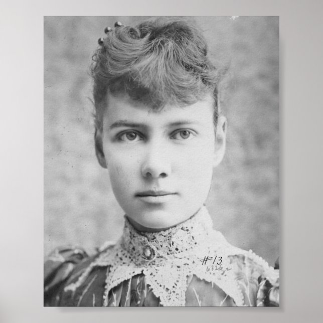 Póster Nellie Bly - Periodista estadounidense temprano -  (Frente)