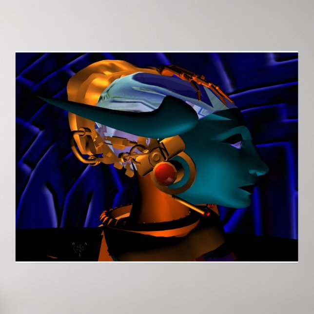 Póster NEMES / HYPER ANDROID RETRATO, Ciencia Ficción (Frente)
