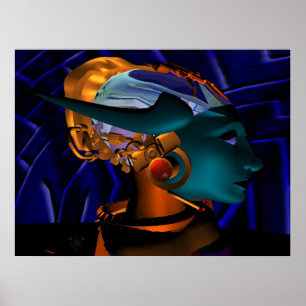 Póster NEMES / HYPER ANDROID RETRATO, Ciencia Ficción