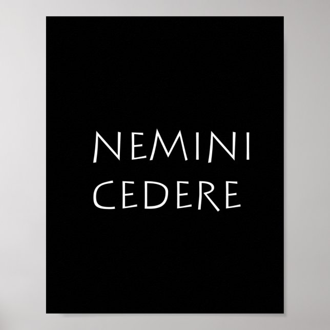 Póster Nemini cedere (Frente)